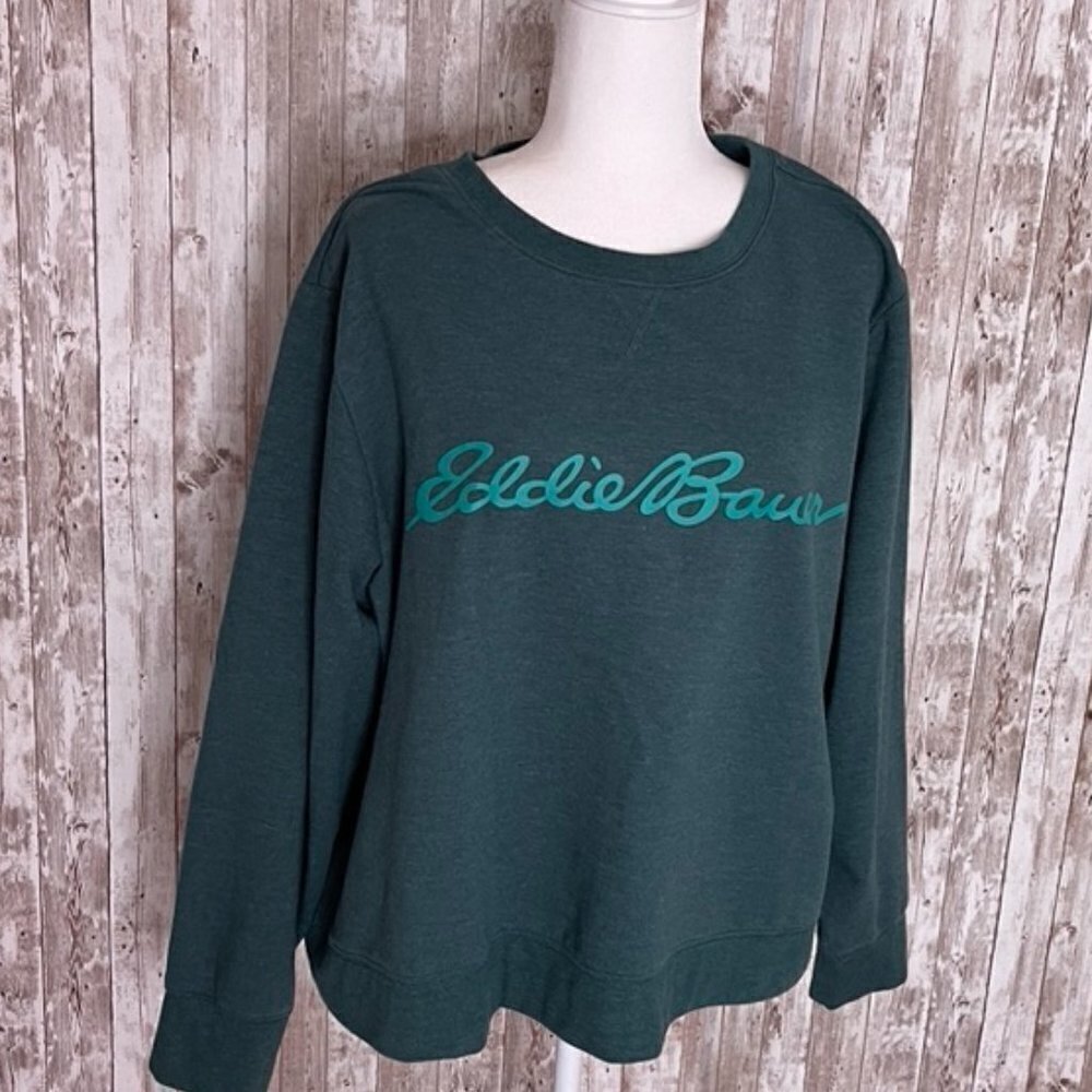 Women's Eddie Bauer Green Crewneck Sweatshirt size 2XL